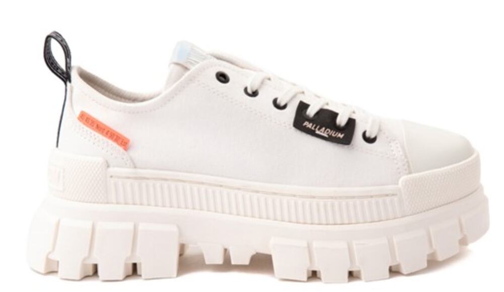 Palladium Womens Revolt Lo TX Platform Casual Sneakers Size 10 White NWOB